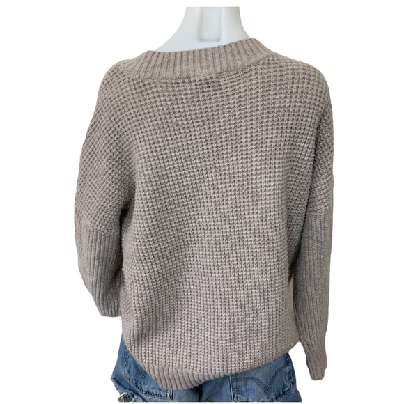 Sweet Romeo Seam Front Waffle Pullover Sweater - Picture 4 of 7